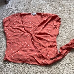 Madewell Polka Dot Wrap Top
